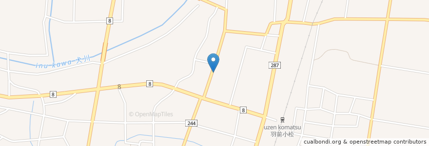 Mapa de ubicacion de 米沢信用金庫 川西支店 en Japon, Préfecture De Yamagata, 東置賜郡, 川西町.