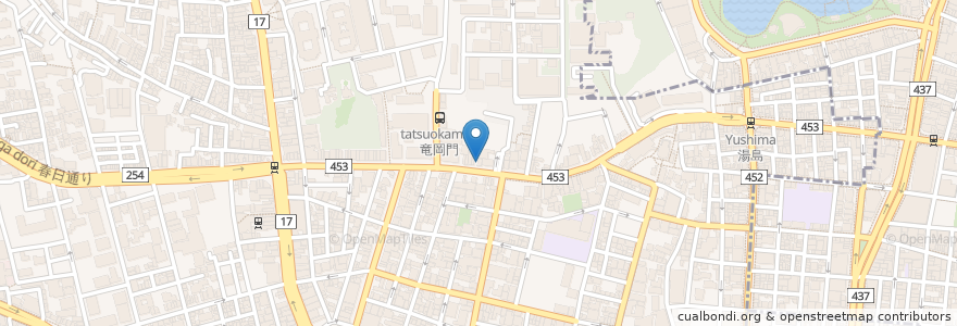 Mapa de ubicacion de 日生湯島保育園ひびき en Japan, 東京都, 文京区.