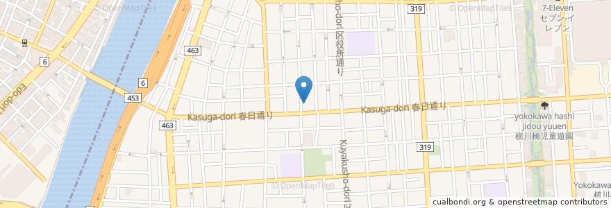 Mapa de ubicacion de 源光寺 en ژاپن, 東京都, 墨田区.