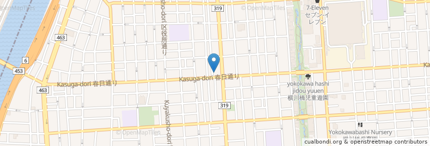 Mapa de ubicacion de わくい亭 en Japão, Tóquio, 墨田区.