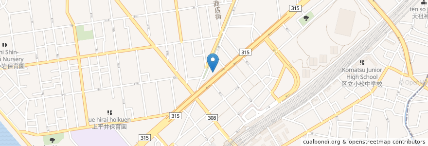 Mapa de ubicacion de ビリーザキッド en 일본, 도쿄도, 葛飾区.