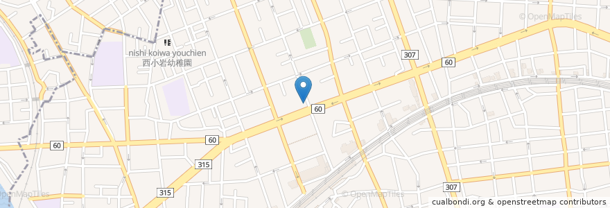 Mapa de ubicacion de 小岩しあわせ食堂 en Japão, Tóquio, 江戸川区.