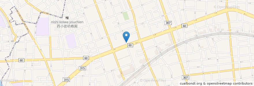 Mapa de ubicacion de 小野内 en 日本, 東京都, 江戸川区.