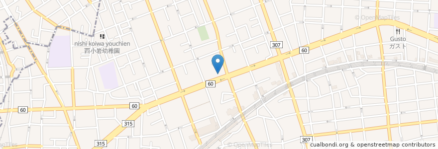 Mapa de ubicacion de Pho Oishii en Giappone, Tokyo, 江戸川区.