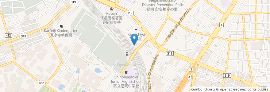 Mapa de ubicacion de 和風スナックおきよ en Japan, 東京都, 台東区.