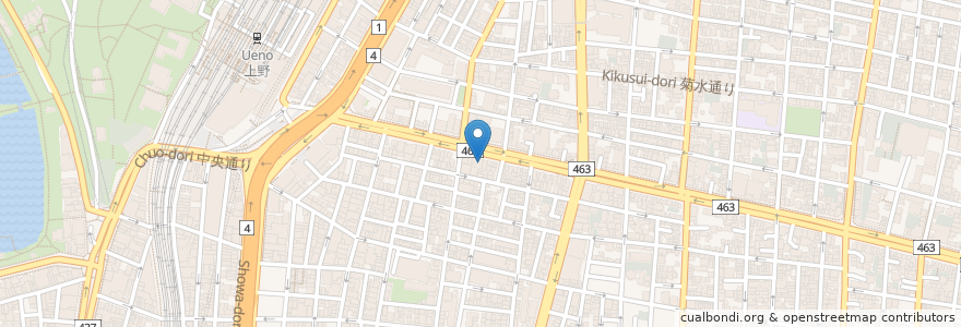 Mapa de ubicacion de 東京ノーストクリニック en Japan, Tokio, 台東区.