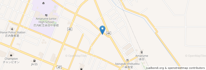 Mapa de ubicacion de つるや en 日本, 山形県, 東田川郡, 庄内町.