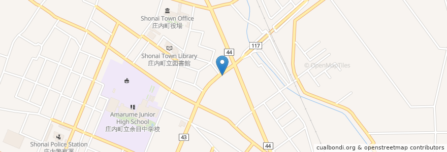 Mapa de ubicacion de かあちゃん en 日本, 山形県, 東田川郡, 庄内町.