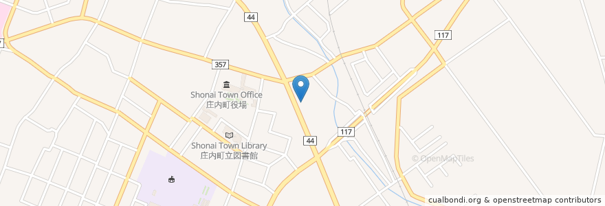 Mapa de ubicacion de 荘内銀行 余目支店 en 日本, 山形県, 東田川郡, 庄内町.
