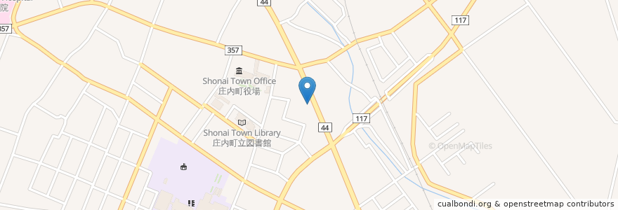 Mapa de ubicacion de まつや薬局 en 日本, 山形県, 東田川郡, 庄内町.