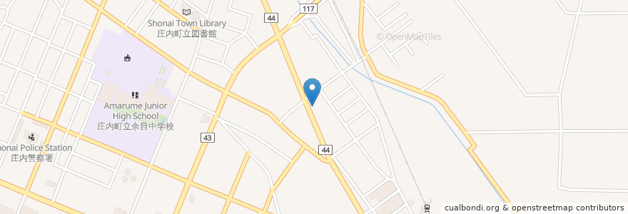 Mapa de ubicacion de きらやか銀行 余目支店 en 日本, 山形県, 東田川郡, 庄内町.
