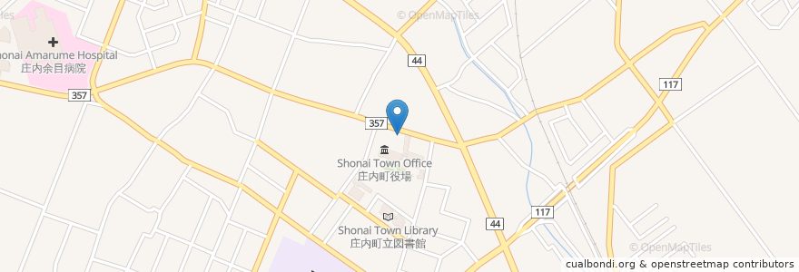 Mapa de ubicacion de 三平食堂 en Japan, 山形県, 東田川郡, 庄内町.