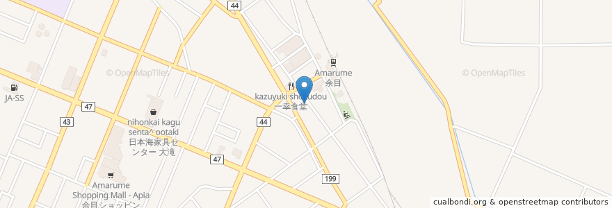 Mapa de ubicacion de おでんふみや en 日本, 山形県, 東田川郡, 庄内町.