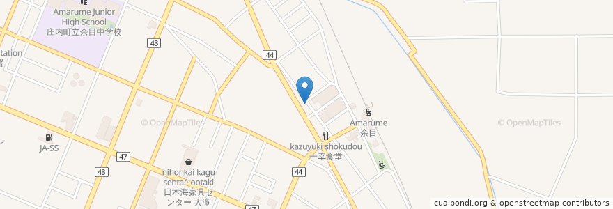 Mapa de ubicacion de Cazamidori en Jepun, 山形県, 東田川郡, 庄内町.