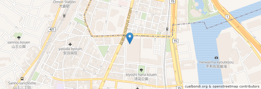 Mapa de ubicacion de ペッパーランチ en 日本, 東京都, 大田区.