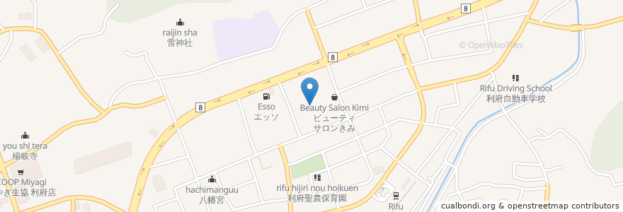 Mapa de ubicacion de 鼻取り地蔵尊 en Japão, 宮城県, 宮城郡, 利府町.