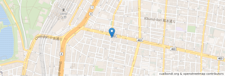 Mapa de ubicacion de 浅田歯科 en Japan, Tokio, 台東区.