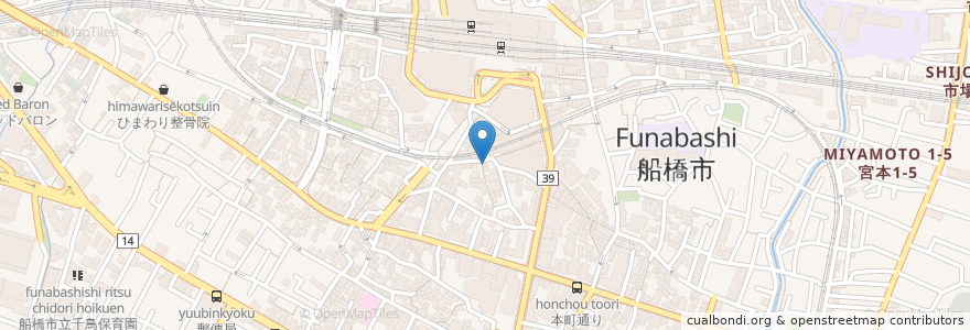 Mapa de ubicacion de スタ丼屋 en 日本, 千葉県, 船橋市.