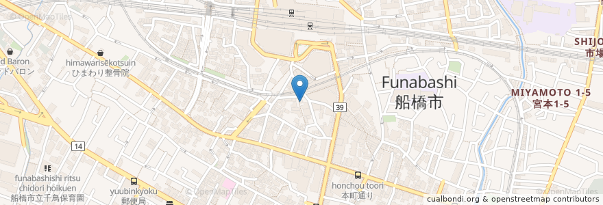 Mapa de ubicacion de もんじゃガール en Japón, Prefectura De Chiba, Funabashi.