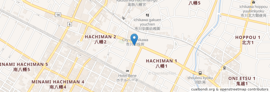 Mapa de ubicacion de SHISHI BONE II en Japan, Chiba Prefecture, Ichikawa.