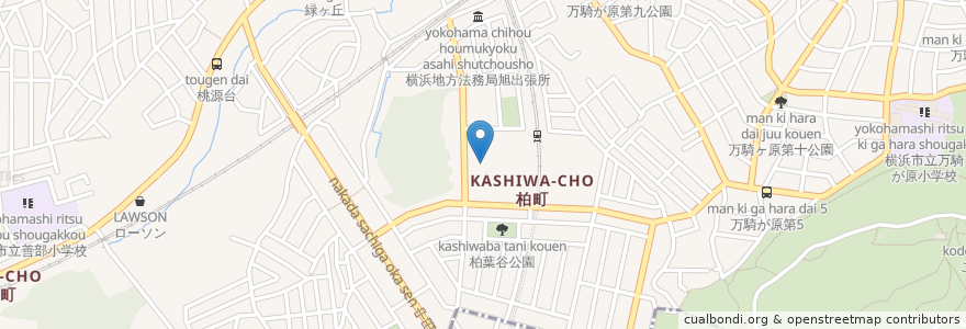 Mapa de ubicacion de 南まきがはら眼科 en ژاپن, 神奈川県, 横浜市, 旭区.