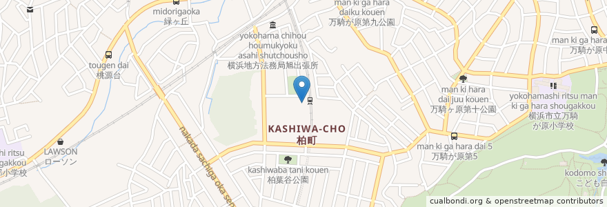 Mapa de ubicacion de 横浜銀行ATM en Japon, Préfecture De Kanagawa, 横浜市, 旭区.