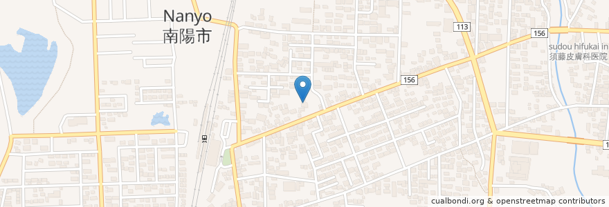 Mapa de ubicacion de 赤湯駅前クリニック en Japão, 山形県, 南陽市.