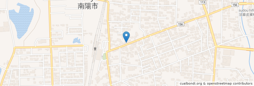 Mapa de ubicacion de 赤湯駅前簡易郵便局 en Japão, 山形県, 南陽市.