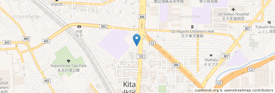 Mapa de ubicacion de 北麻酔クリニック en Japão, Tóquio, 北区.