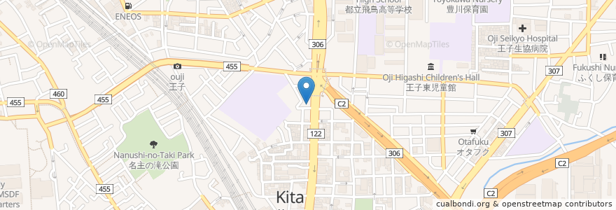 Mapa de ubicacion de Music ア・ラ・モード en Japonya, 東京都, 北区.