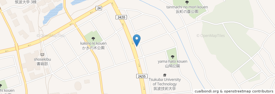 Mapa de ubicacion de すき家 en 日本, 茨城県, つくば市.