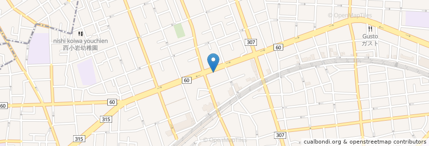 Mapa de ubicacion de 作田家 en ژاپن, 東京都, 江戸川区.