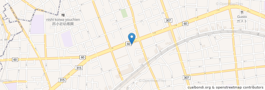 Mapa de ubicacion de ニトリ歯科クリニック en Japonya, 東京都, 江戸川区.