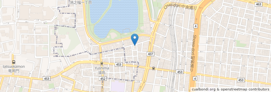 Mapa de ubicacion de 再来宴 en 日本, 東京都, 台東区.