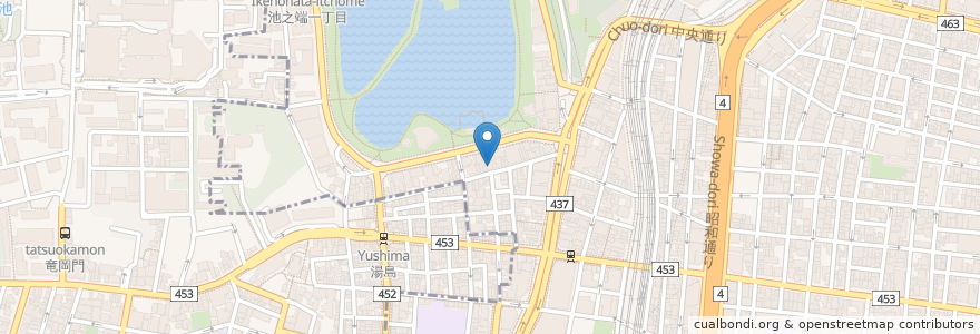 Mapa de ubicacion de 焼肉牛勢 en 日本, 东京都/東京都, 台東区.