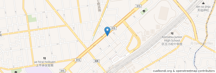 Mapa de ubicacion de ブロンコビリー en ژاپن, 東京都, 葛飾区.