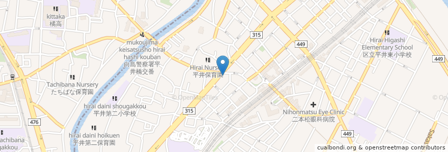 Mapa de ubicacion de らーめん大 en ژاپن, 東京都, 江戸川区.