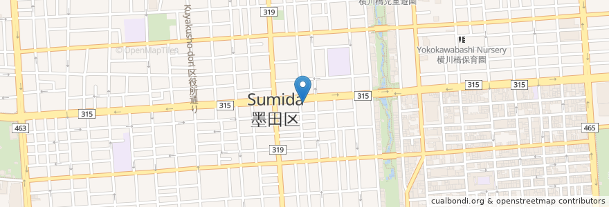 Mapa de ubicacion de 菜来軒 en Japon, Tokyo, 墨田区.