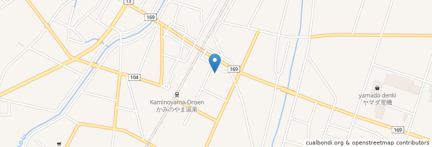 Mapa de ubicacion de レストランイビサ en Japan, Präfektur Yamagata, 上山市.