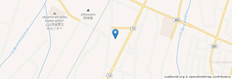 Mapa de ubicacion de 円通寺 en Japan, Präfektur Yamagata, 上山市.
