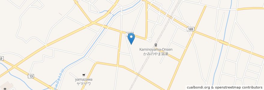 Mapa de ubicacion de 黄金山神社 en Japón, Prefectura De Yamagata, 上山市.