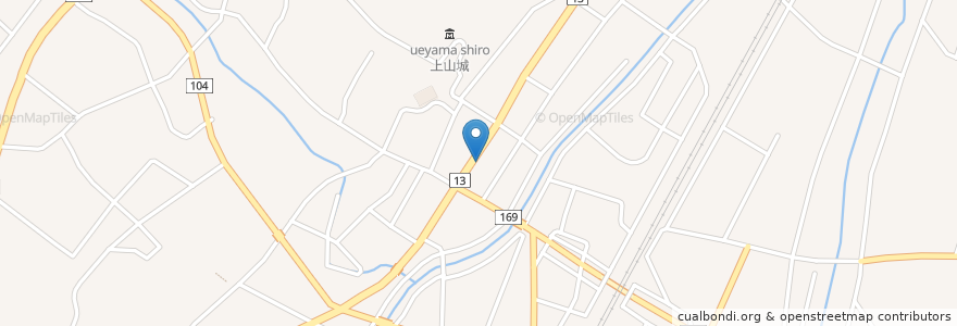 Mapa de ubicacion de まちCafe2011 en Jepun, 山形県, 上山市.