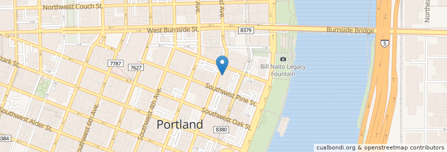 Mapa de ubicacion de Kell's Irish Pub en 미국, 오리건, Portland, Multnomah County.