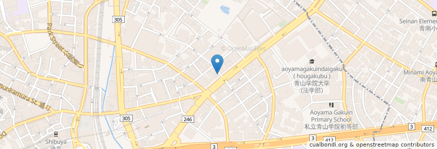 Mapa de ubicacion de おむすび権米衛 en Japonya, 東京都, 渋谷区.