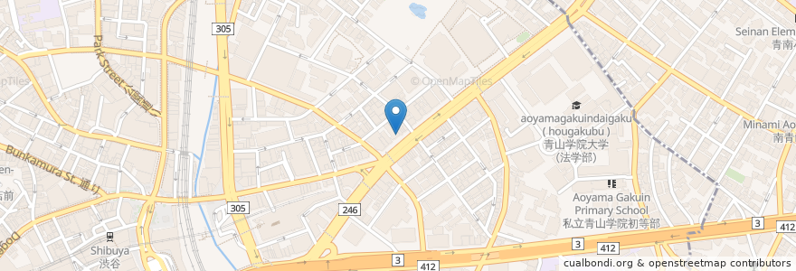 Mapa de ubicacion de 薬ヒグチ en Japan, 東京都, 渋谷区.
