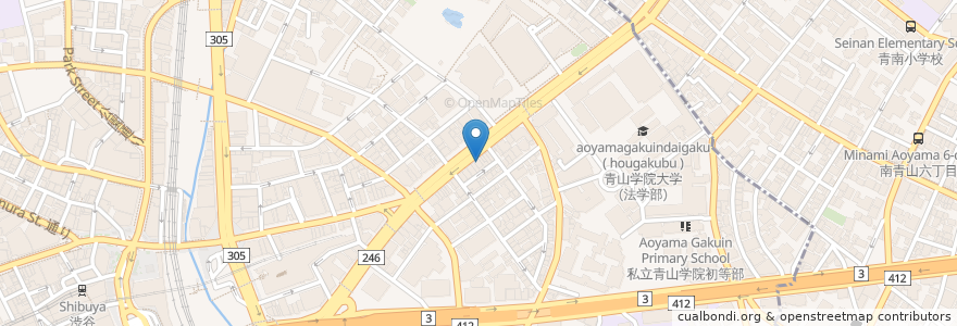 Mapa de ubicacion de Colabo Cafe en Japan, 東京都, 渋谷区.
