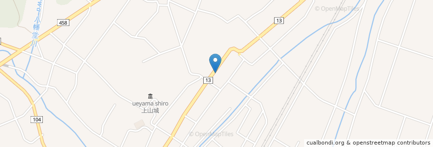 Mapa de ubicacion de フジヤ薬局 en 日本, 山形県, 上山市.