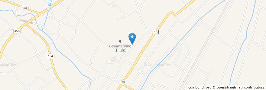 Mapa de ubicacion de 佐藤医院 en 日本, 山形県, 上山市.