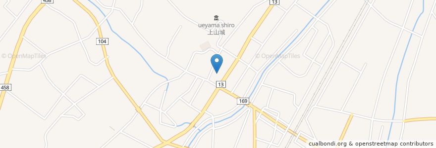 Mapa de ubicacion de 荘内銀行 上山支店 en 日本, 山形県, 上山市.