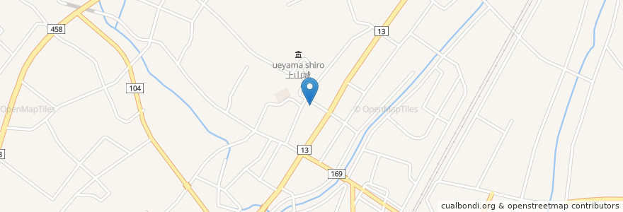 Mapa de ubicacion de 上山十日町郵便局 en Japan, Präfektur Yamagata, 上山市.